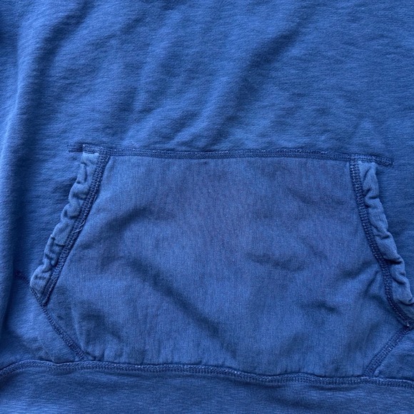 Vintage Polo Ralph Lauren Hoodie Blue Orange Pony Logo Pullover Fleece Men XL - Picture 5 of 11